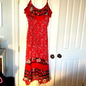 Anthropologie floral maxi dress